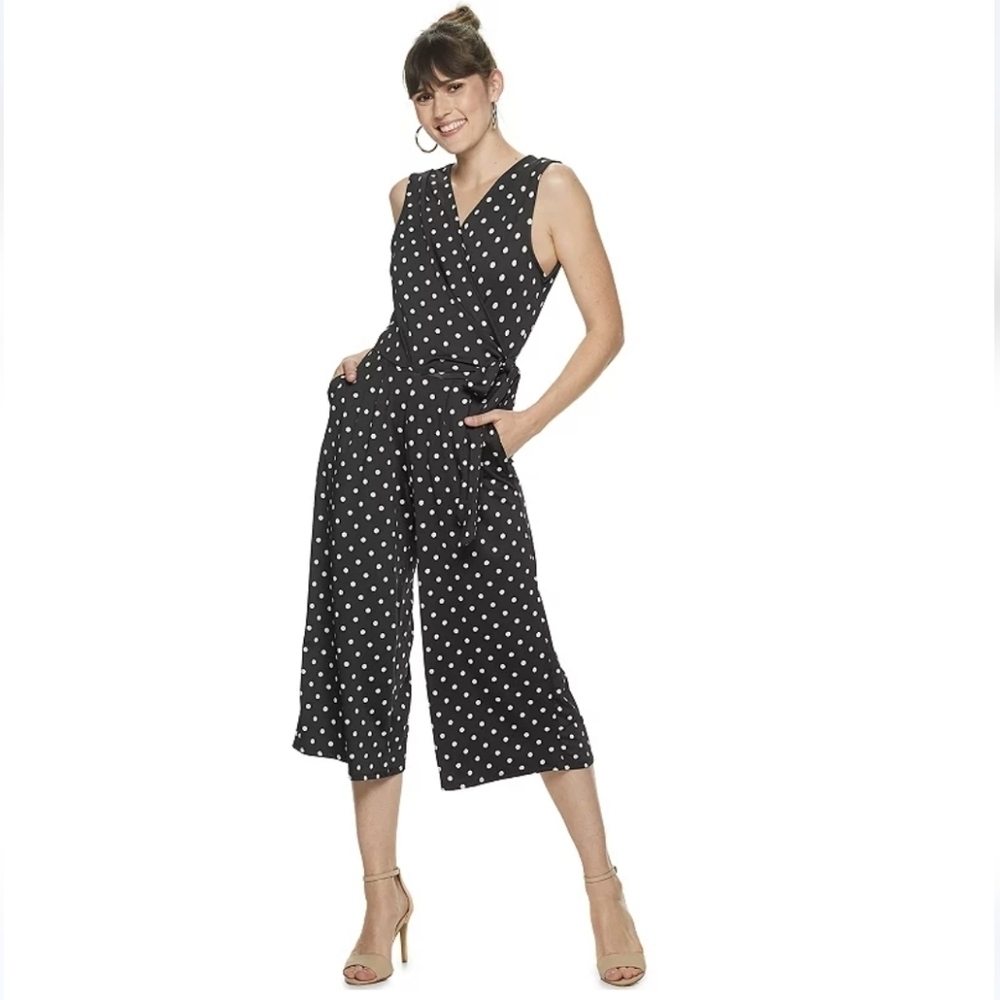 Nina Leonard Cropped Leght Jumpsuit - Picture 2 of 5